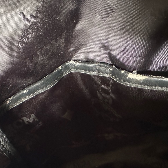 MCM Authentic Visetos Gold Studded Stark Backpack - Picture 9 of 17